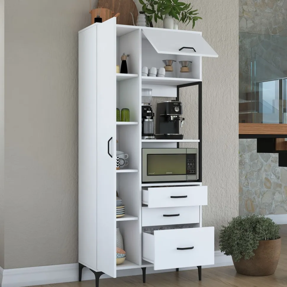 Aamiaiskaappi Linento Furniture JE112 - 2958 valkoinen