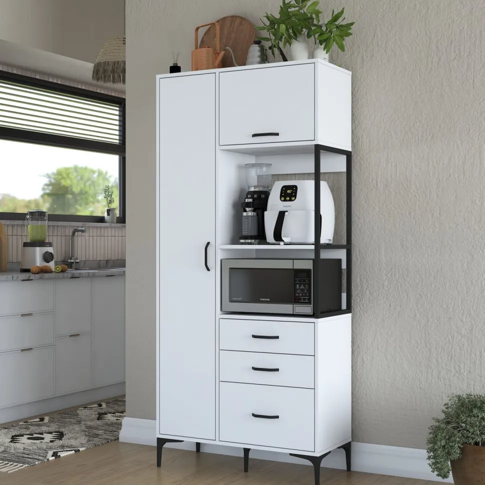 Aamiaiskaappi Linento Furniture JE112 - 2958 valkoinen