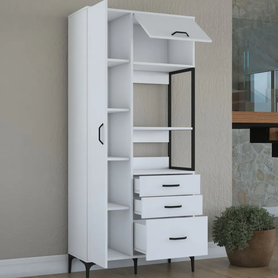 Aamiaiskaappi Linento Furniture JE112 - 2958 valkoinen