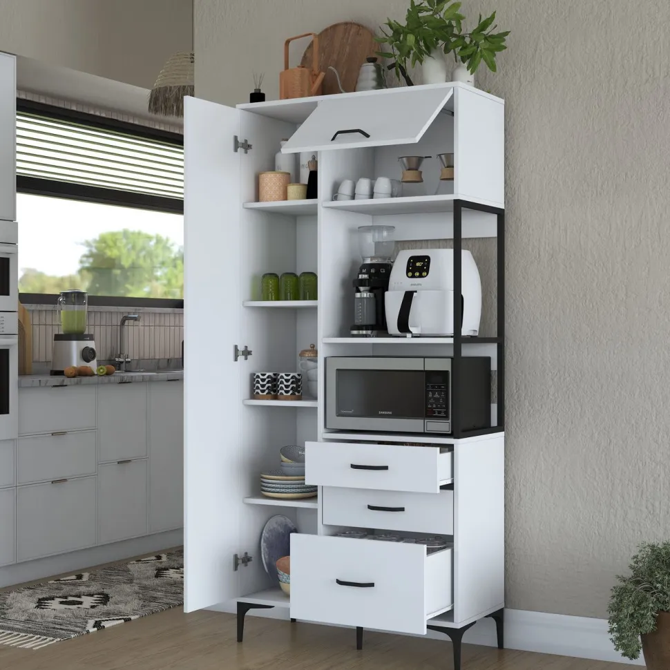 Aamiaiskaappi Linento Furniture JE112 - 2958 valkoinen