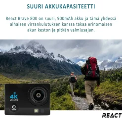 Action-kamera React Brave 800 V2 eri värejä