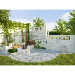 Aitaelementti Palmako Marit 4 90x180 cm valkoinen 5 kpl/pkt