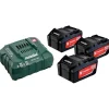 Akku ja laturi Metabo 18V 3x4,0 Ah ASC 30-36V