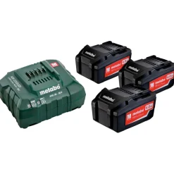Akku ja laturi Metabo 18V 3x4,0 Ah ASC 30-36V