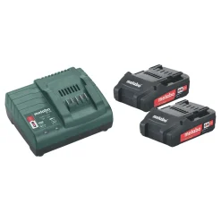 Akkupaketti Metabo 18V 2x2.0 Ah laturilla SC 30