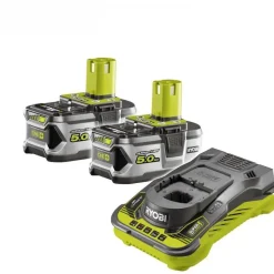 Akkupaketti Ryobi RC18150-250 18V 2x5,0 Ah akuilla + laturi