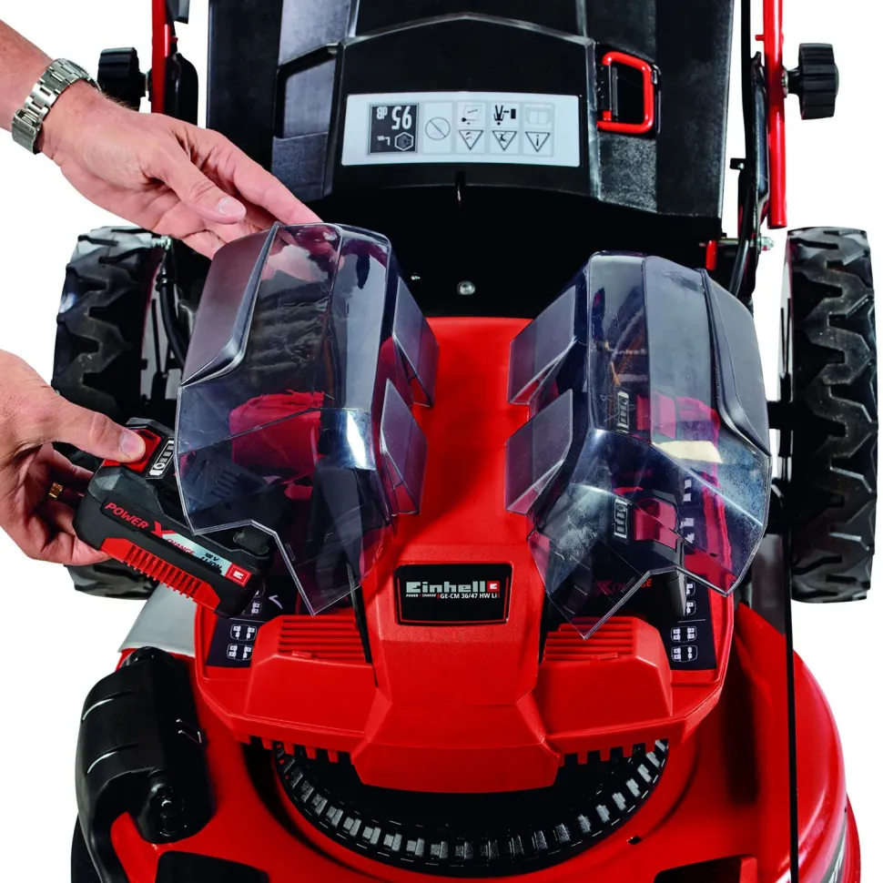 Akkuruohonleikkuri Einhell Power X-Change GE-CM 36/47 S HW Li vetävä + 4 akkua