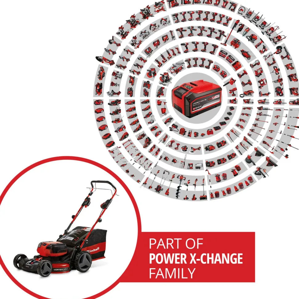 Akkuruohonleikkuri Einhell Power X-Change GE-CM 36/47 S HW Li vetävä + 4 akkua