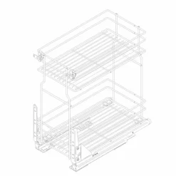 Alakaapin patavaunu Grip Multi 2-tasoa kromi eri kokoja