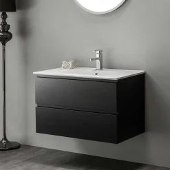 Allaskaappi pesualtaalla Bathlife Eufori, 600-1000 mm, musta