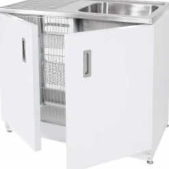 Allaskaappi Vilan Stainless VTB 10, 900x1000x600mm, valkoinen/rst