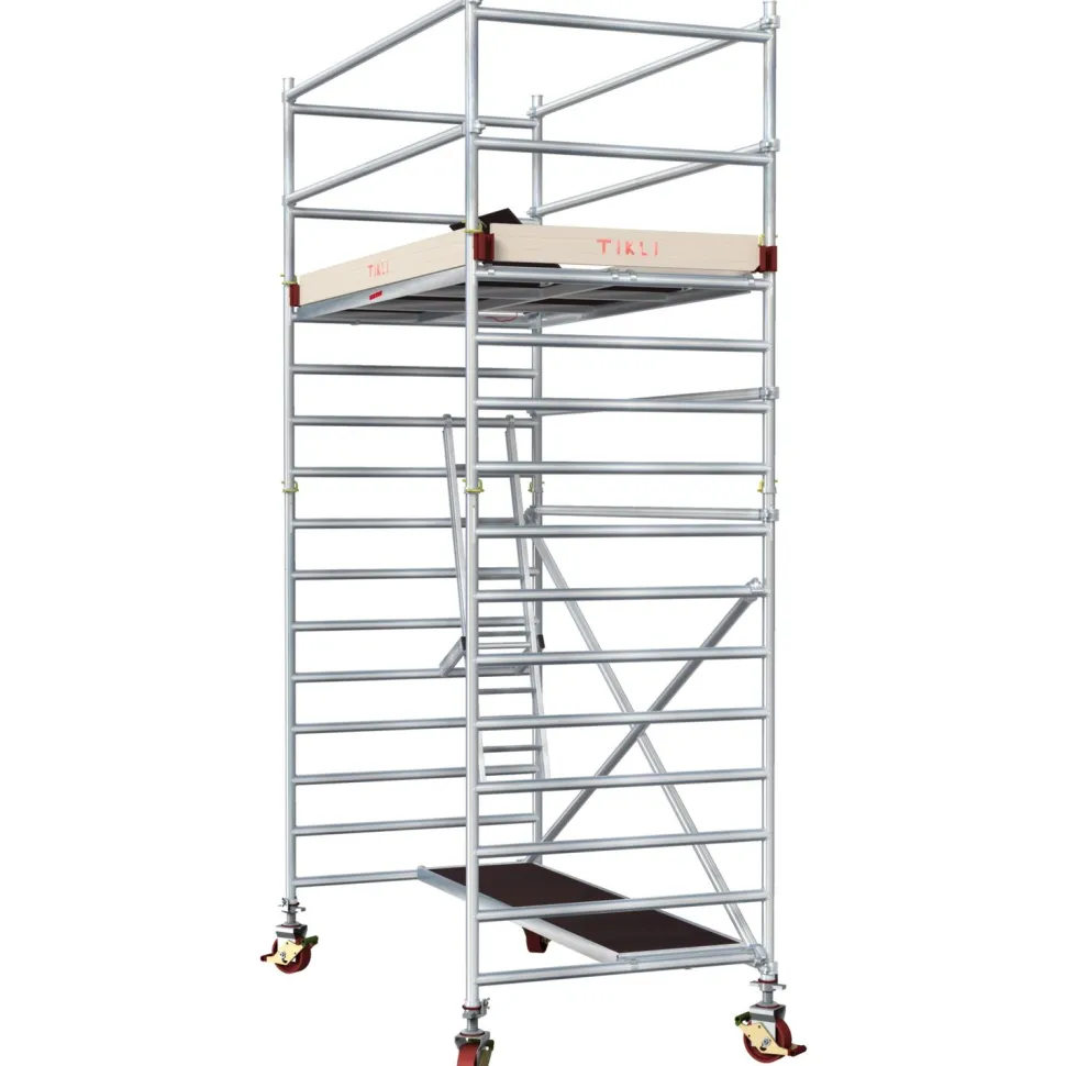 Alumiiniteline Tikli Jumbo 9900P, tasokorkeus 3.4m, 250x135cm