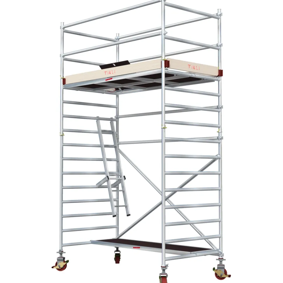 Alumiiniteline Tikli Jumbo 9900P, tasokorkeus 3.4m, 250x135cm