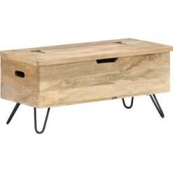 Arkkupöytä 90x40x45 cm täysi mangopuu