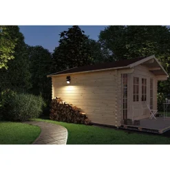 Aurinkokennoseinävalaisin Paulmann Lesla 150x130mm USB-ladattava hämäräohjattu liiketunnistin IR IP65 3000K 12.5W 1000lm antrasiitti