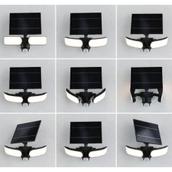 Aurinkokennoseinävalaisin Paulmann Sonlig 286x137mm USB-ladattava hämäräohjattu liiketunnistin IR IP65 3000K 2x9W 2x1100lm antrasiitti