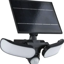 Aurinkokennoseinävalaisin Paulmann Sonlig 286x137mm USB-ladattava hämäräohjattu liiketunnistin IR IP65 3000K 2x9W 2x1100lm antrasiitti