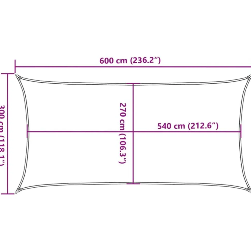 Aurinkopurje, 160 g/m² HDPE, eri värejä ja kokoja (16419)