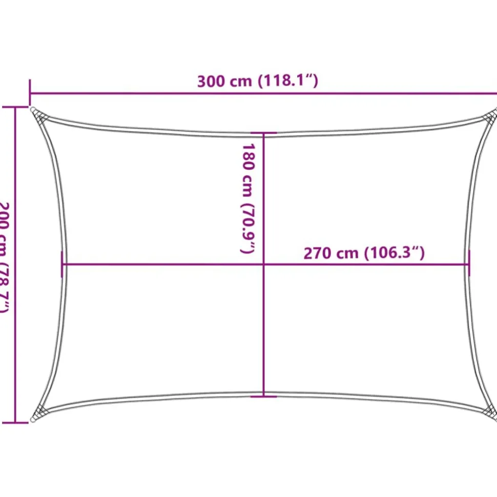 Aurinkopurje, 160 g/m² HDPE, eri värejä ja kokoja (16419)
