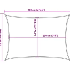 Aurinkopurje, 160 g/m² HDPE, eri värejä ja kokoja (16419)