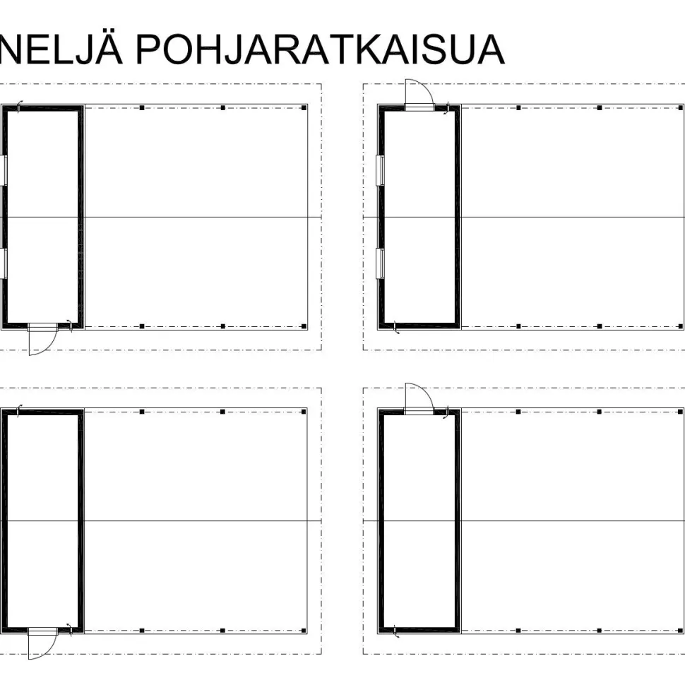Autokatoksen runkopaketti Timburg, kahden auton avoin katos ja varasto, kerrosala 17 m²