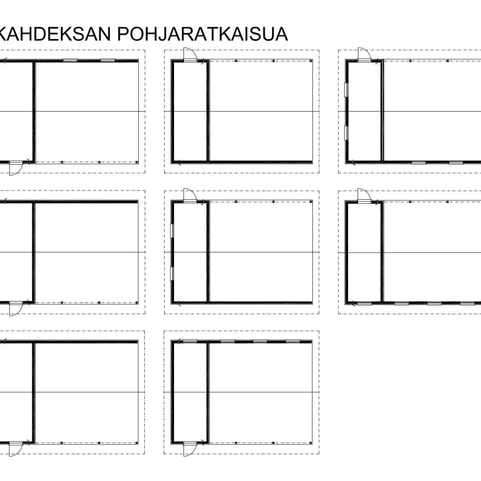 Autokatoksen runkopaketti Timburg, kahden auton seinällinen katos ja varasto, kerrosala 17 m²