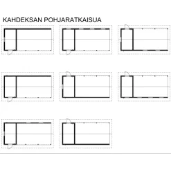 Autokatoksen runkopaketti Timburg, yhden auton seinällinen katos ja varasto, kerrosala 11 m²