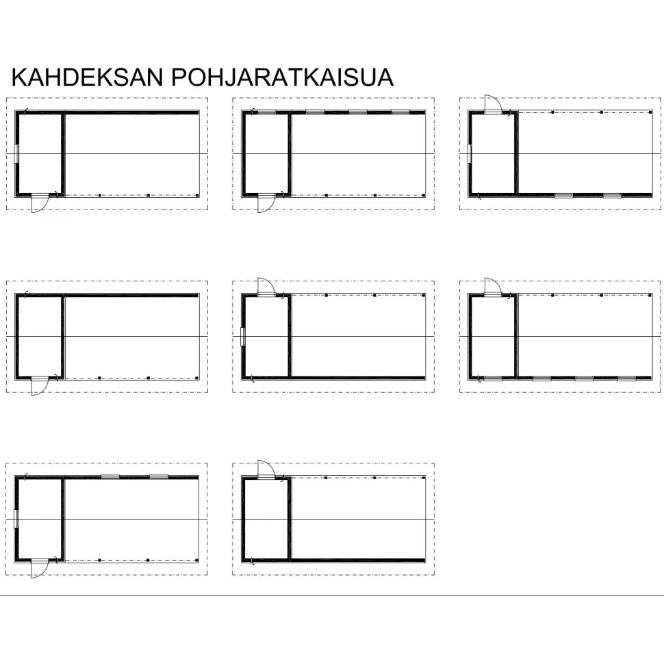 Autokatoksen runkopaketti Timburg, yhden auton seinällinen katos ja varasto, kerrosala 11 m²