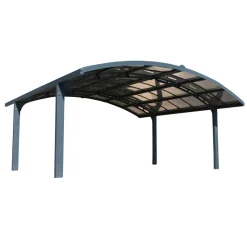Autokatos Palram-Canopia Arizona Breeze Wings&Arch, 26.9m², kahdelle autolle, tummanharmaa/harmaa