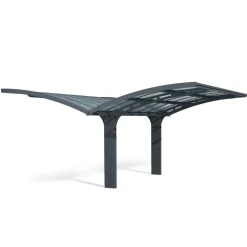 Autokatos Palram-Canopia Arizona Breeze Wings&Arch, 26.9m², kahdelle autolle, tummanharmaa/harmaa