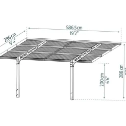 Autokatos Palram-Canopia Sydney Wave, 16.8m², musta