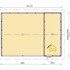Autokatos Piharati B7, kylmä runko, lomalaudoitus, 53m²