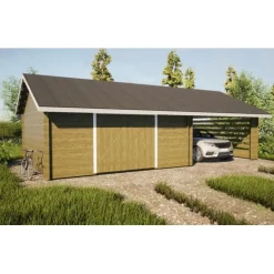 Autotalli ja autokatos LP Garden AT30KL, 29.9m² + 24m²