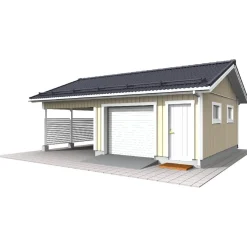 Autotalli ja -katos Piharati C1, 31m²