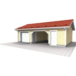 Autotalli ja -katos Piharati C7, 61m²