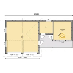 Autotalli ja vaja Piharati E6, 58.5m²