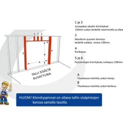 Autotallin mittatilaus nosto-ovi Timburg, leveys 4400-5500 mm