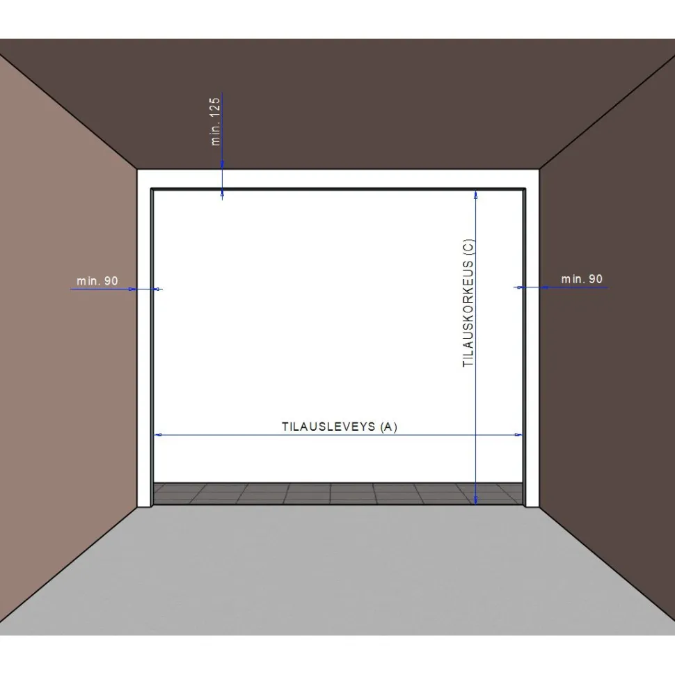 Autotallin nosto-ovi Isomatic Nordic 2500x2125mm vaakauritettu + avaaja Liftronic 500 tummanharmaa