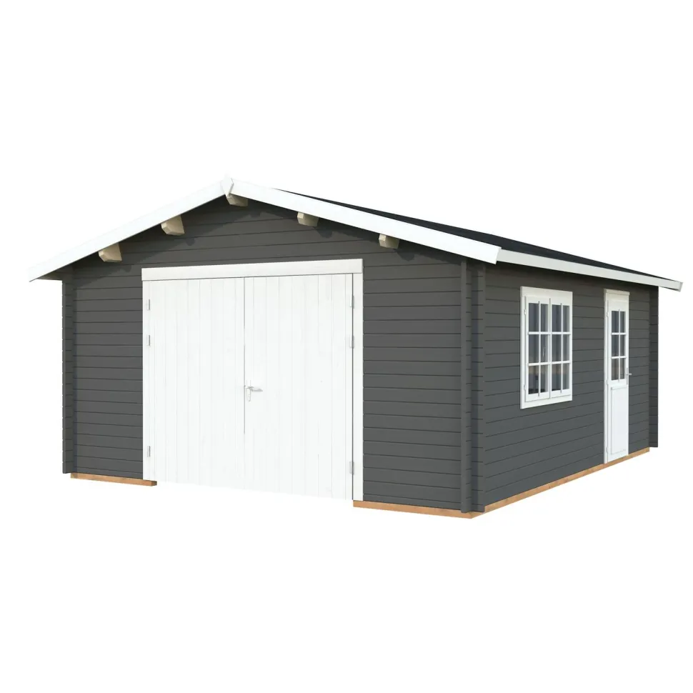 Autotalli Palmako Roger, puuovella, 23,9m² FR44-4757-3