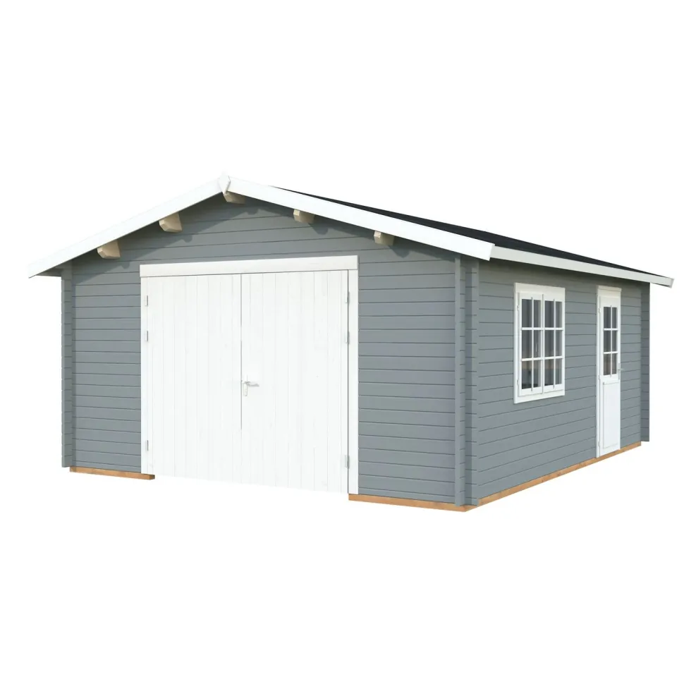 Autotalli Palmako Roger, puuovella, 23,9m² FR44-4757-3