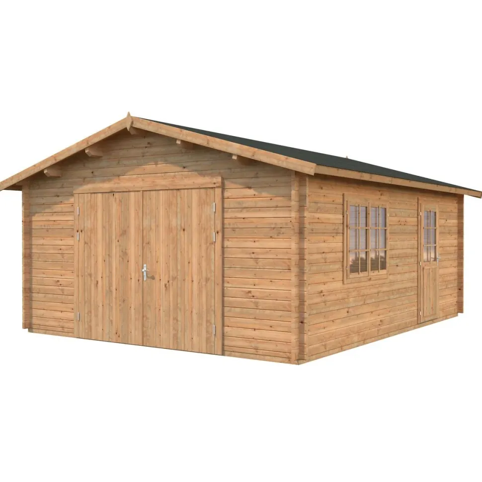Autotalli Palmako Roger, puuovella, 23,9m² FR44-4757-3