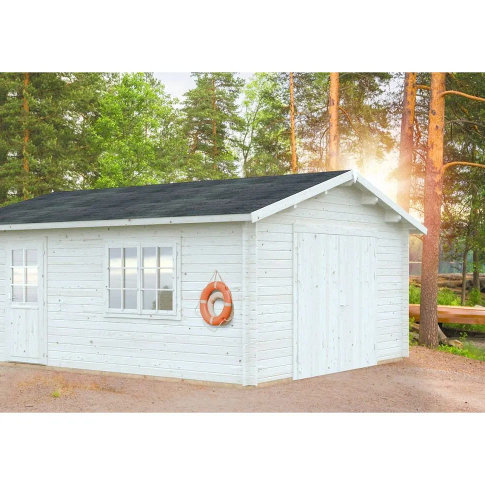 Autotalli Palmako Roger, puuovella, 23,9m² FR44-4757-3