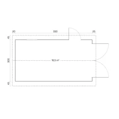 Autotalli Tene A 40, 16.5m²