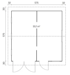 Autotalli Tene Mikkeli, 33.1m²