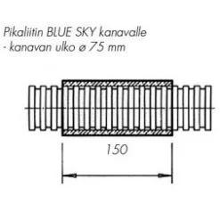 Blue Sky pikaliitin 75 mm putkelle