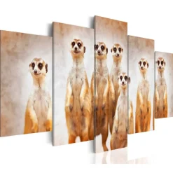 Canvas-taulu Artgeist Family of meerkats, eri kokoja