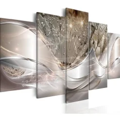 Canvas-taulu Artgeist Sparkling Dandelions, vaaleanpunainen, eri kokoja