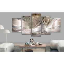 Canvas-taulu Artgeist Sparkling Dandelions, vaaleanpunainen, eri kokoja