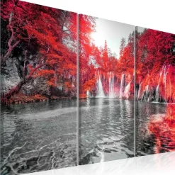 Canvas-taulu Artgeist Waterfalls of Ruby Forest, eri kokoja