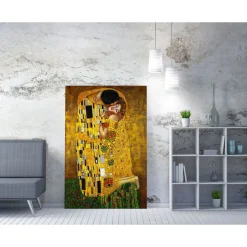 Canvas-taulu Linento Gustav Klimt - The Kiss, 70x100cm, monivärinen